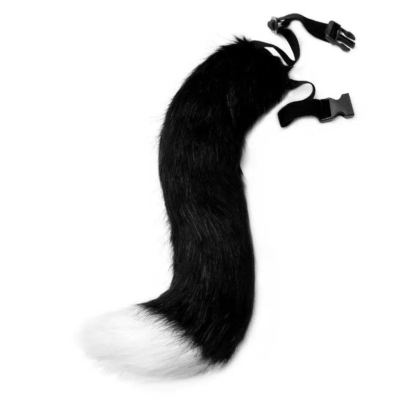 A Costume Prop Anime Animal Tail Cosplay Costume Prop Cat Plush Tail Cosplay Party Accessories