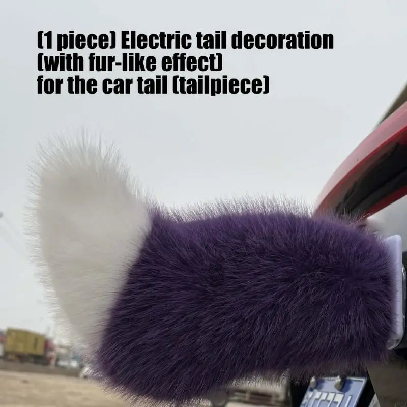 Realistic Animal Tail Car Accessory With Wireless Remote Control And USB Rechargeable For Vehicle Decoration D7YA