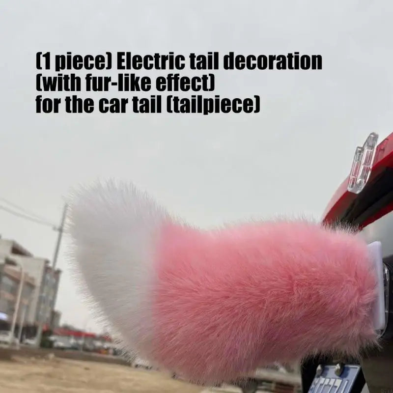 Realistic Animal Tail Car Accessory With Wireless Remote Control And USB Rechargeable For Vehicle Decoration D7YA