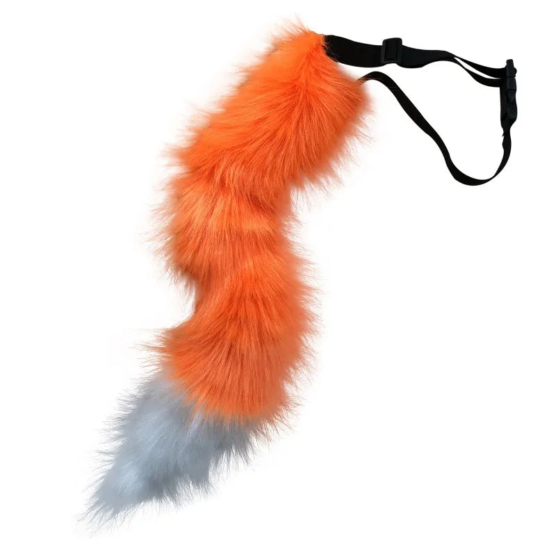 A Costume Prop Anime Animal Tail Cosplay Costume Prop Cat Plush Tail Cosplay Party Accessories