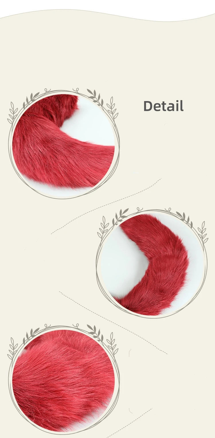 New Adjustable Belt Handmade Imitation Dog Tail Adult Night Party Cute Role Cosplay Outfit Plush Fox Tail Pros