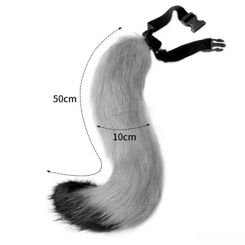 A Costume Prop Anime Animal Tail Cosplay Costume Prop Cat Plush Tail Cosplay Party Accessories