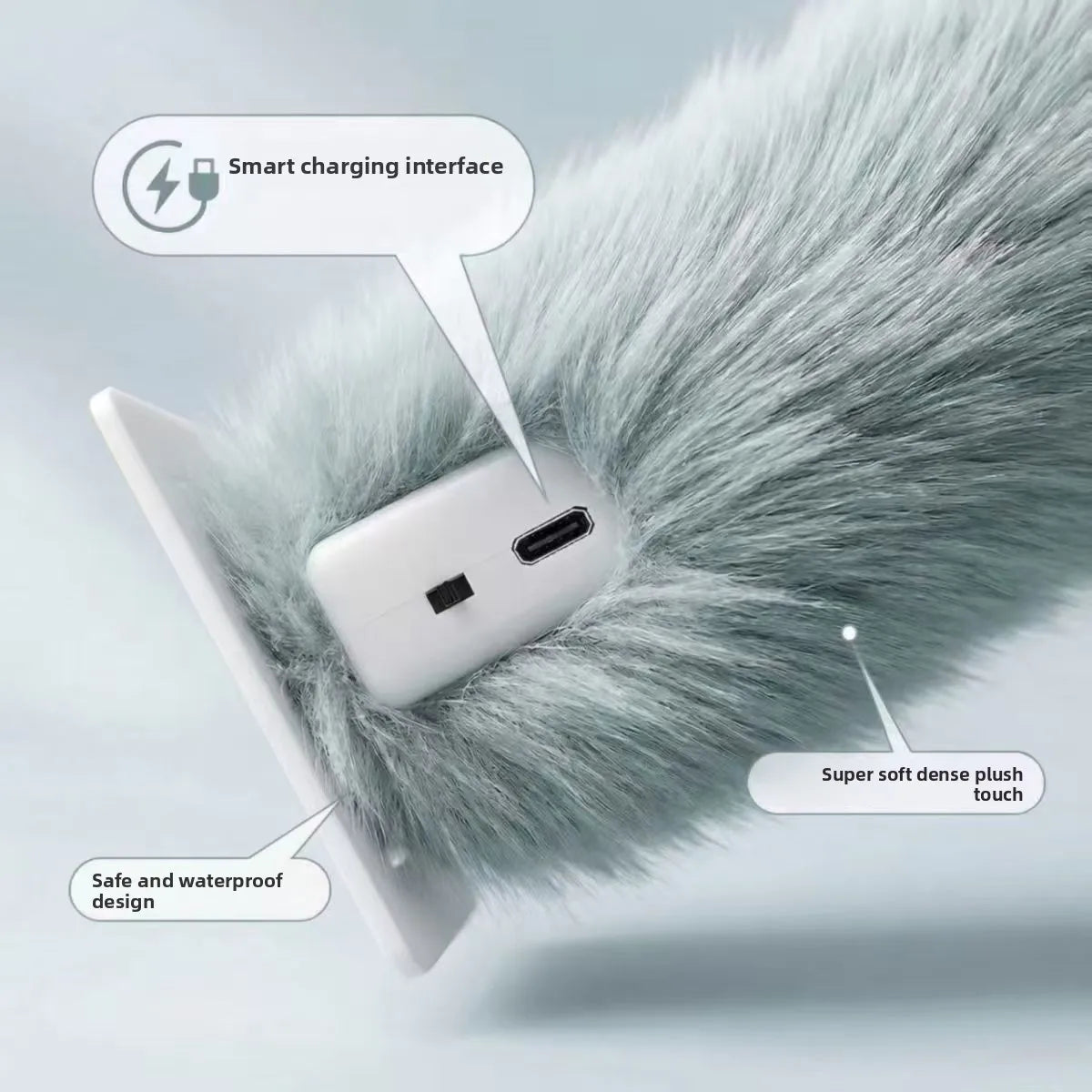 Electric Wagging Animal Tail for Car Motorcycle Decor Remote Controlled shake Plush Tail Funny Auto Accessory Fox Tail Ornament