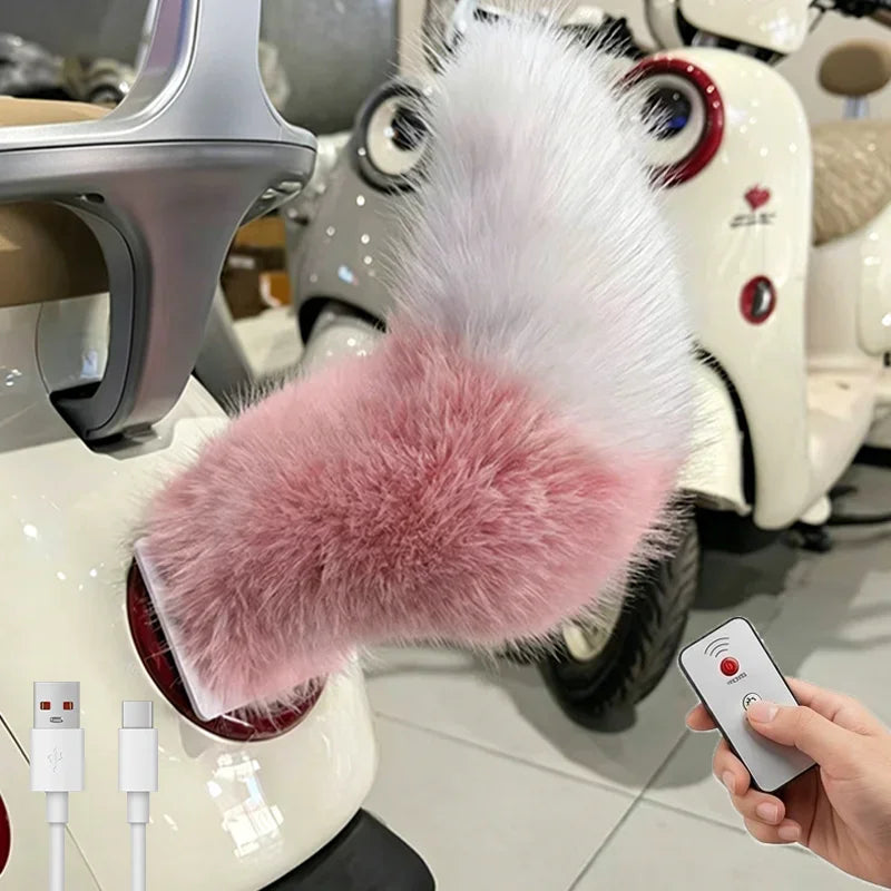 Electric Wagging Animal Tail for Car Motorcycle Decor Remote Controlled shake Plush Tail Funny Auto Accessory Fox Tail Ornament