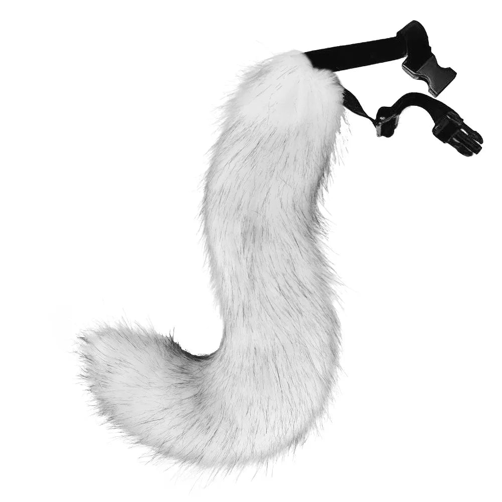 A Costume Prop Anime Animal Tail Cosplay Costume Prop Cat Plush Tail Cosplay Party Accessories