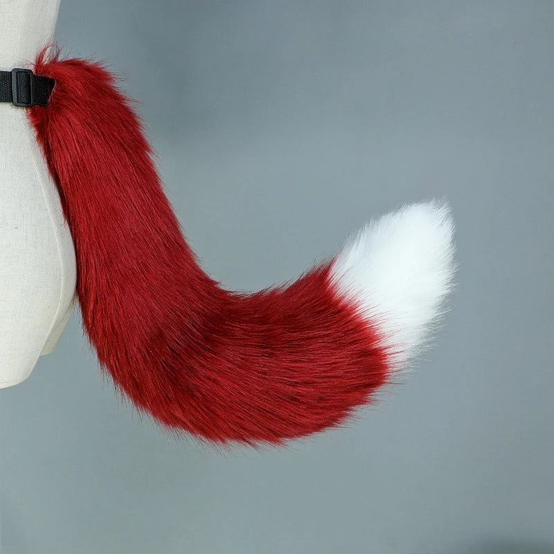 New Adjustable Belt Handmade Imitation Dog Tail Adult Night Party Cute Role Cosplay Outfit Plush Fox Tail Pros