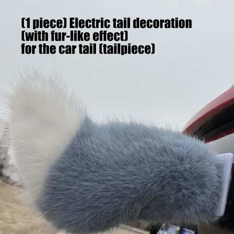 Realistic Animal Tail Car Accessory With Wireless Remote Control And USB Rechargeable For Vehicle Decoration D7YA