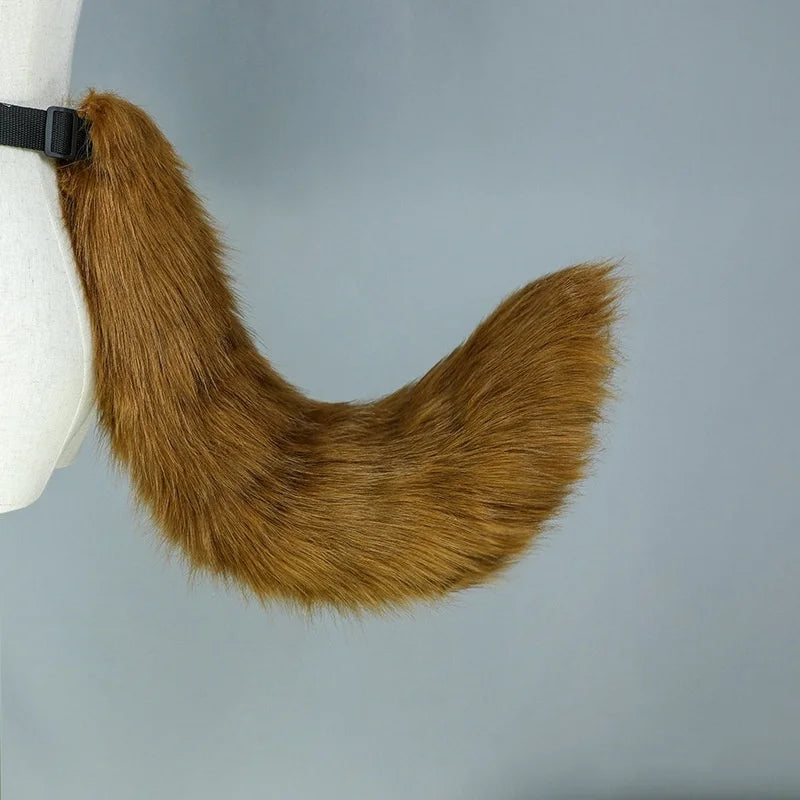 New Adjustable Belt Handmade Imitation Dog Tail Adult Night Party Cute Role Cosplay Outfit Plush Fox Tail Pros
