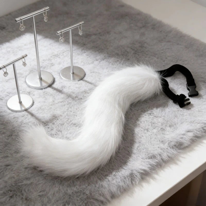 A Costume Prop Anime Animal Tail Cosplay Costume Prop Cat Plush Tail Cosplay Party Accessories